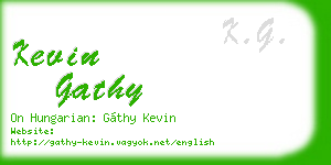 kevin gathy business card